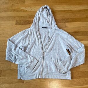 Brandy Melville gray zip up hoodie one size
